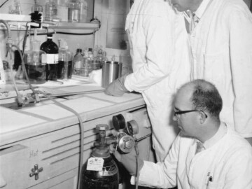 Mining resin for NRU gutter line repair (W. Thurston, W.H. Stevens and B. Hawkins). Mining resin for NRU gutter line repair (W. Thurston, W.H. Stevens and B. Hawkins).