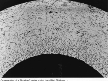 Garter springs are used in CANDU reactors to maintain the pressure-tube calandria-tube spacing. Photo source - AECL 0033U1000