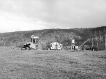 View at CRNL site in late fall of 1944 when Defence Industries Canada were assembling equipment and facilities for construction of laboratory. Photo source- AECL. 101-1171000