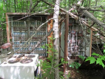 A recent (2017) photo of the actual CRNL Datatron as it sits neglected outdoors after being declared obsolete many years ago.<br /><br />Photo source – the Society. 104-1000