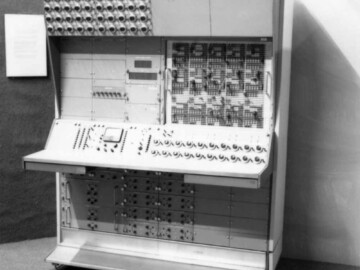 In early 1958 AECL set up a Nuclear Power Plant Division (NPPD) in Toronto. To meet its computing needs NPPD, which later evolved to become Power Projects, soon acquired an electron-tube based analogue computer, the PACE 231 R. A complete description and full specifications for this model of computer can be found at link C3. The AECL unit, shown above, was later retired from service and was donated in 1974 to the Canadian Science and Technology Museum in Ottawa.<br /><br />Photo source- Canadian Science and Technology Museum, artifact 740017. 108-1000
