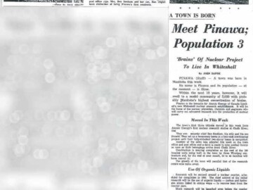 The population of Pinawa reaches the grand total of three we are told in the 20 July 1963 issue of the Winnipeg Free Press. 110-1000