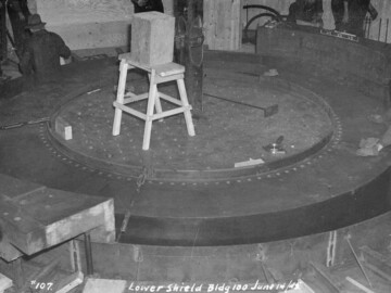 Lower shield of NRX, 14 June 1945. Photo source- AECL. 114-2231000