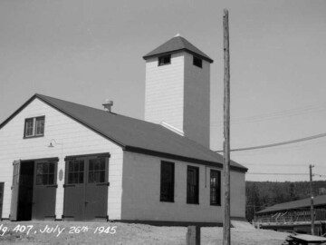 Fire hall, 26 July 1945. Photo source- AECL. 118-2441000