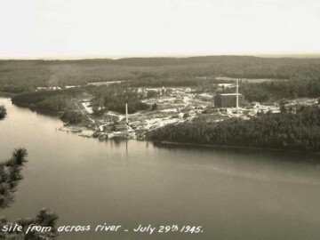 Cross river view 29 July 1945. Photo source- AECL. 119-2531000