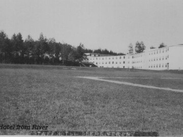 Completed Staff Hotel viewed from River. Photo source- AECL. 1201000