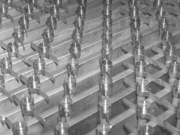 Fuel rods in situ in ZEEP, 04 September 1945. Photo source- AECL. 123-2681000