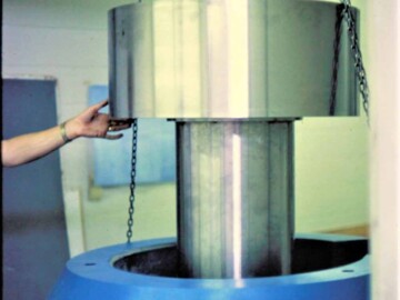 Sherlock 3 was built for BC Research for the on-line measurement of copper concentration at a smelter. This unit was also designed for mounting in a trailer that could be transported to various mining locations.
<br /><br />
Photo source – AECL. 125-1000