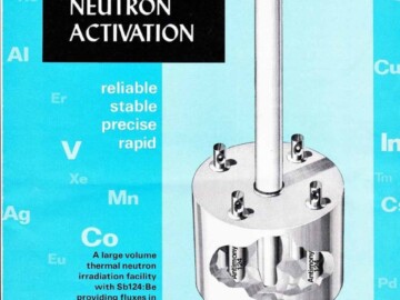 This more intense, isotope-based neutron source, called the Neutronpool 500, is illustrated in the 1967 brochure put out by Commercial Products. It is believed that only a very limited number these units were ever built and sold by RCC. 126-1000