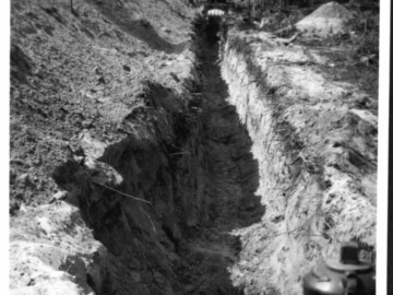 Preparing for sewers on Alder Crescent 08 August 1945. Photo Source – AECL 1321000